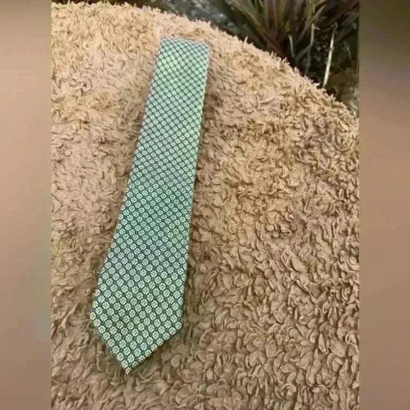 Nautica Silk Tie Men’s Floral Geometric Print | Yellow Blue Pattern | Classic - Picture 1 of 4